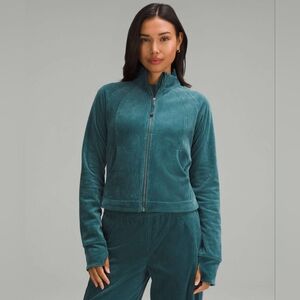 Lululemon Scuba Track Jacket *Velvet Cord Storm Teal Size 6 NWT